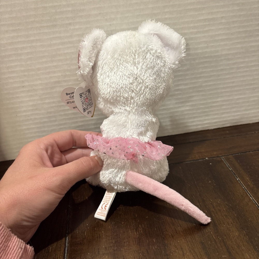 TY Beanie Boos - NINA the Mouse (Glitter Eyes)(Medium Size - 9 inch) - Boo Plush - Picture 5 of 5